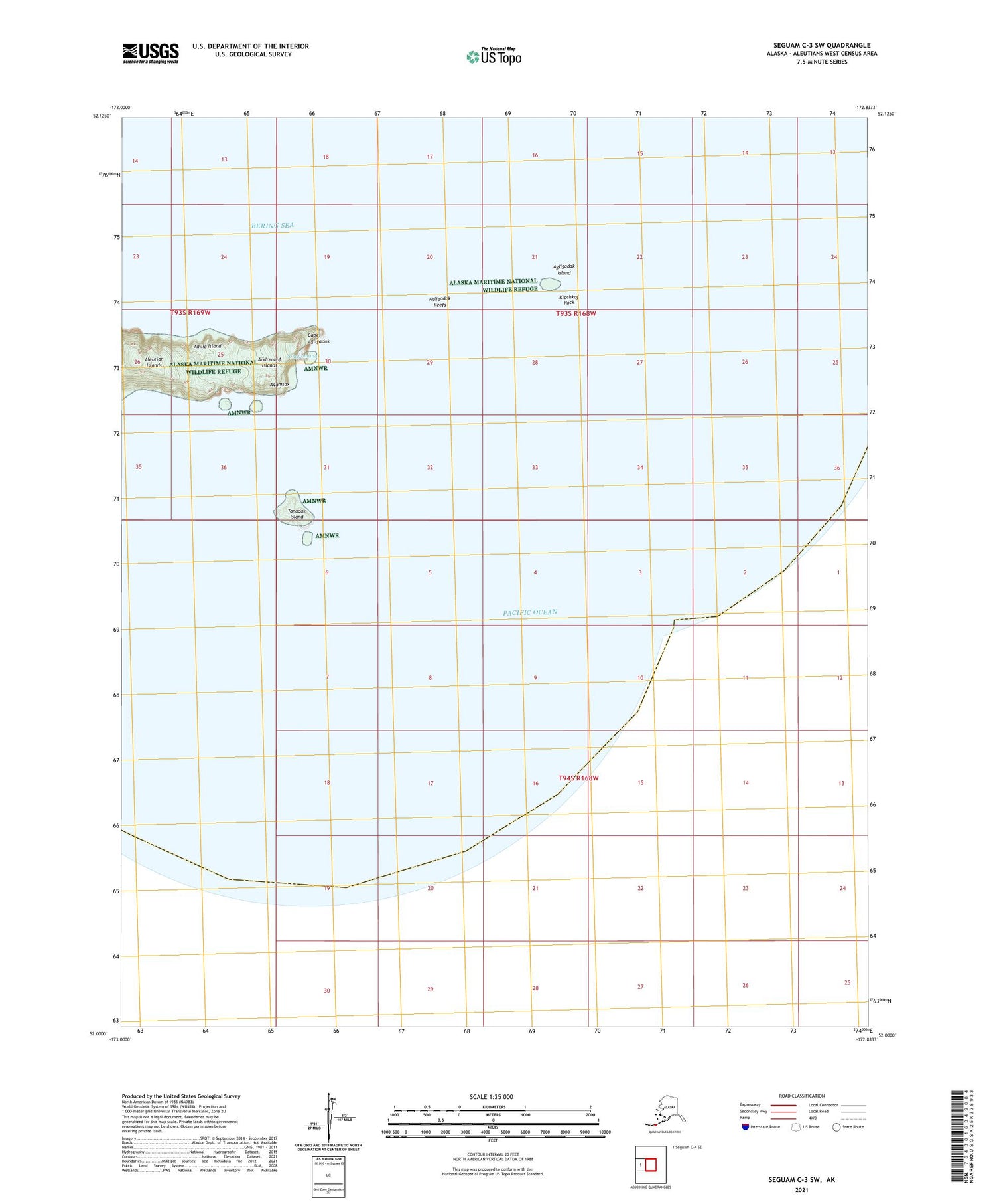 Seguam C-3 SW Alaska US Topo Map Image