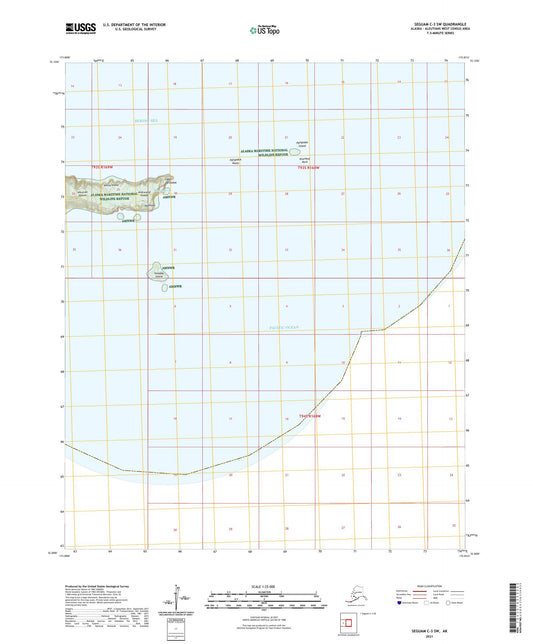 Seguam C-3 SW Alaska US Topo Map Image