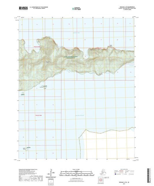 Seguam C-4 SE Alaska US Topo Map Image