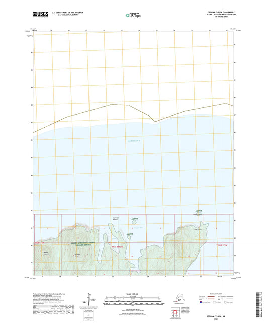 Seguam C-5 NW Alaska US Topo Map Image