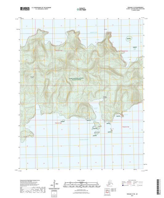 Seguam C-5 SE Alaska US Topo Map Image