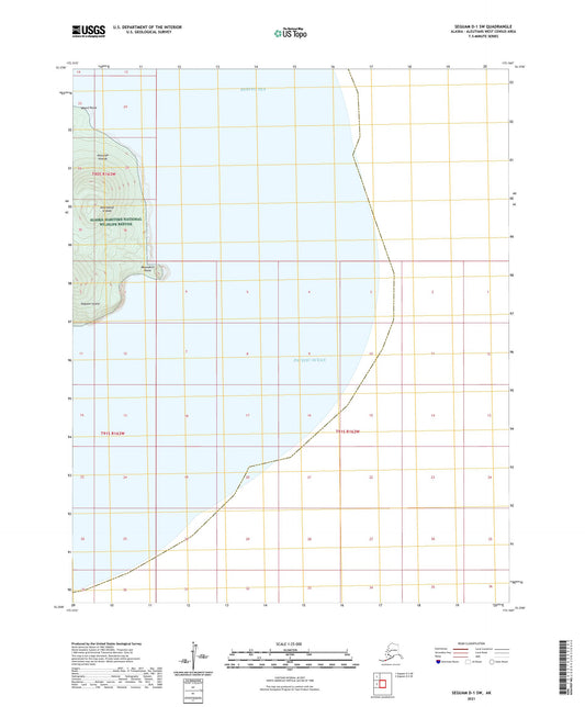 Seguam D-1 SW Alaska US Topo Map Image