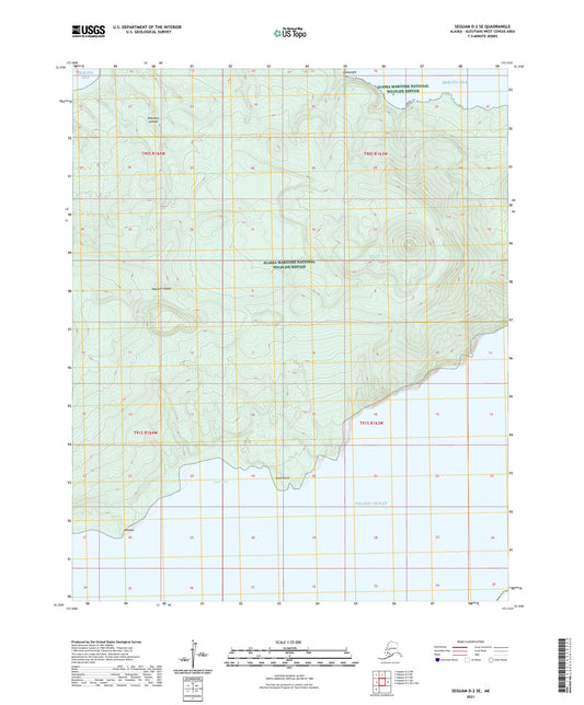 Seguam D-2 SE Alaska US Topo Map Image
