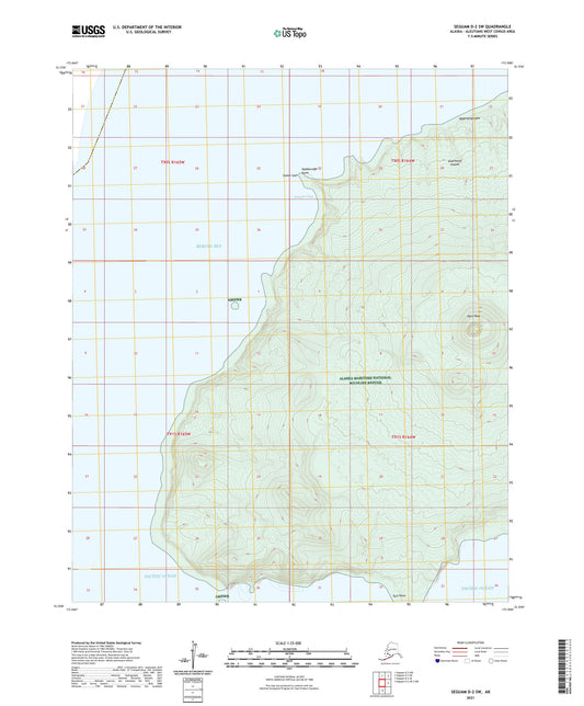 Seguam D-2 SW Alaska US Topo Map Image