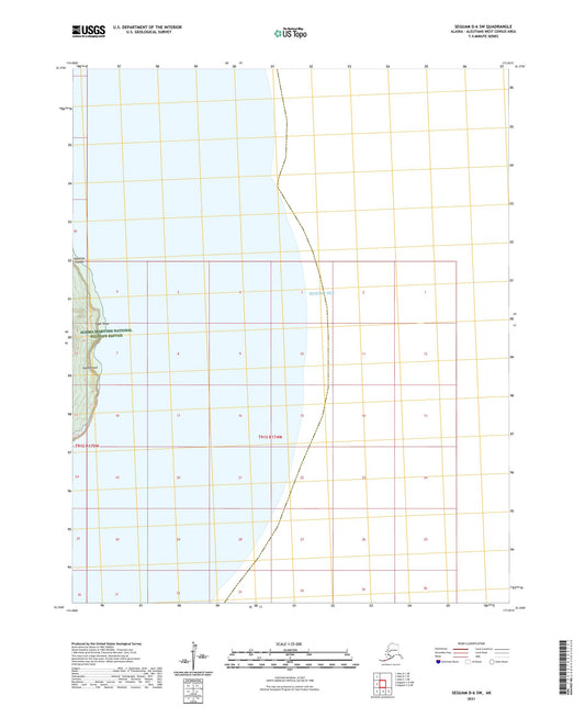 Seguam D-6 SW Alaska US Topo Map Image