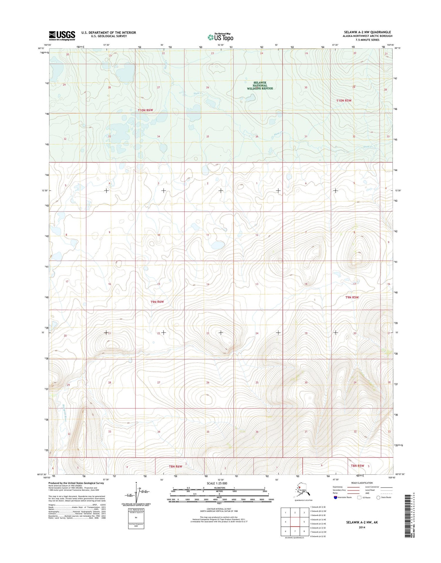 Selawik A-2 NW Alaska US Topo Map Image