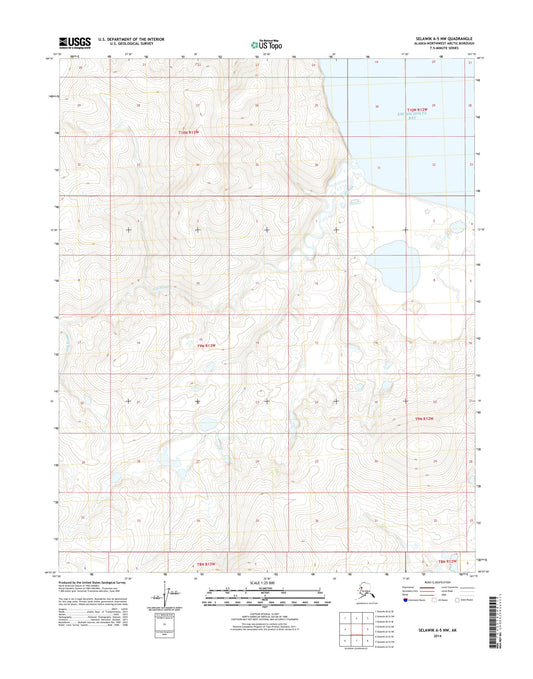 Selawik A-5 NW Alaska US Topo Map Image