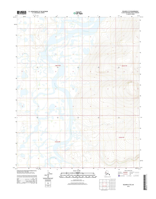 Selawik A-5 SE Alaska US Topo Map Image