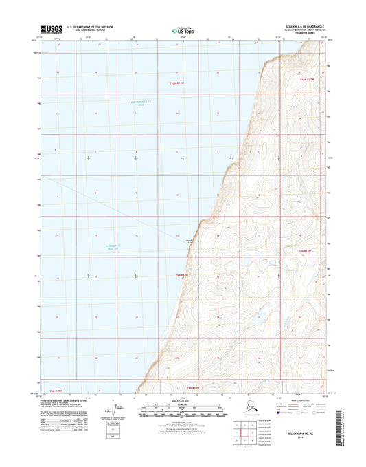 Selawik A-6 NE Alaska US Topo Map Image