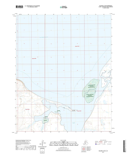 Selawik A-6 SW Alaska US Topo Map Image