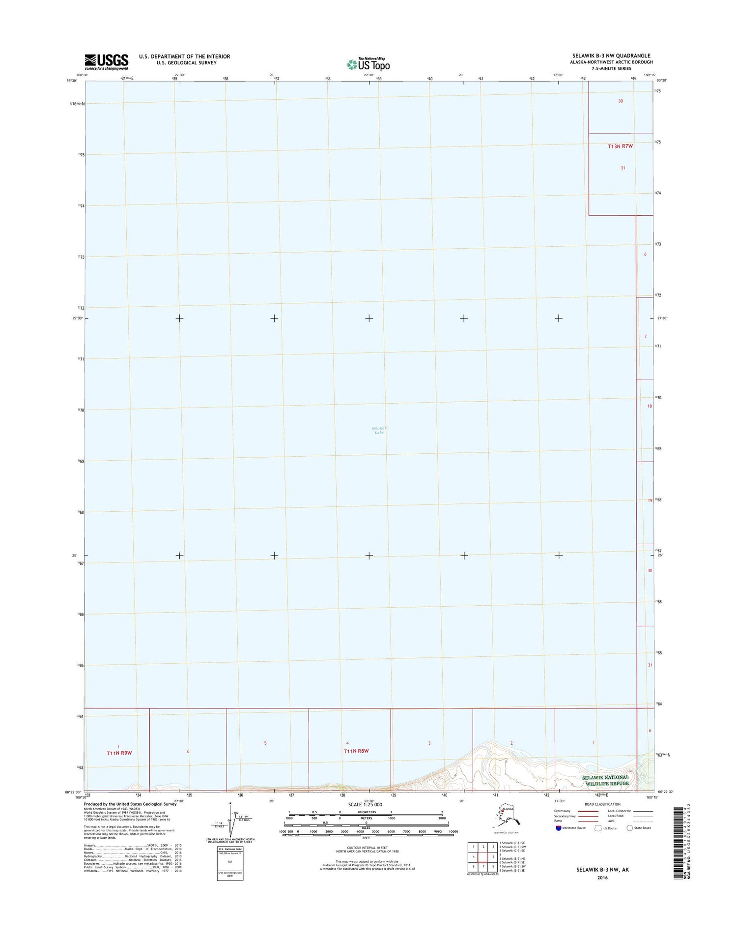 Selawik B-3 NW Alaska US Topo Map Image