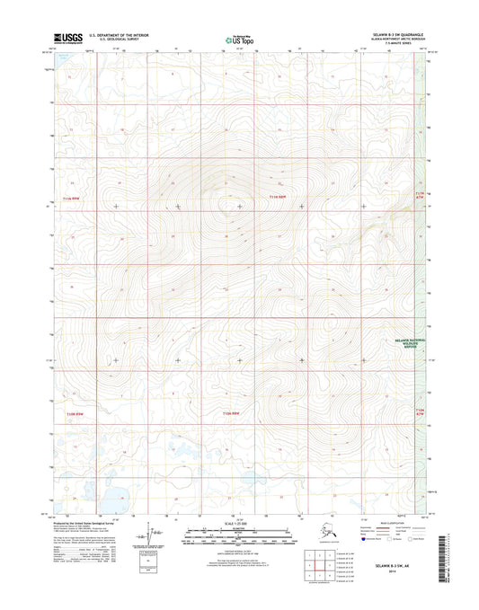 Selawik B-3 SW Alaska US Topo Map Image