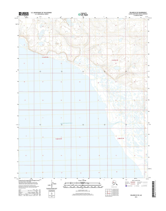 Selawik B-5 SE Alaska US Topo Map Image