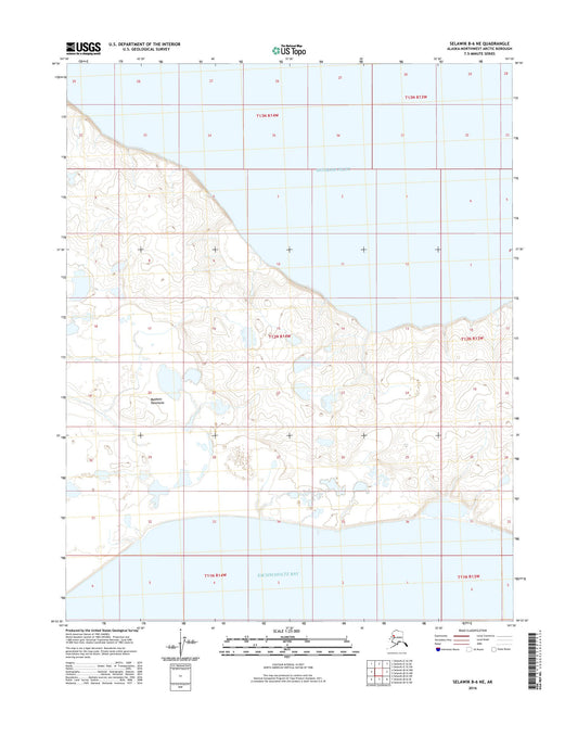 Selawik B-6 NE Alaska US Topo Map Image