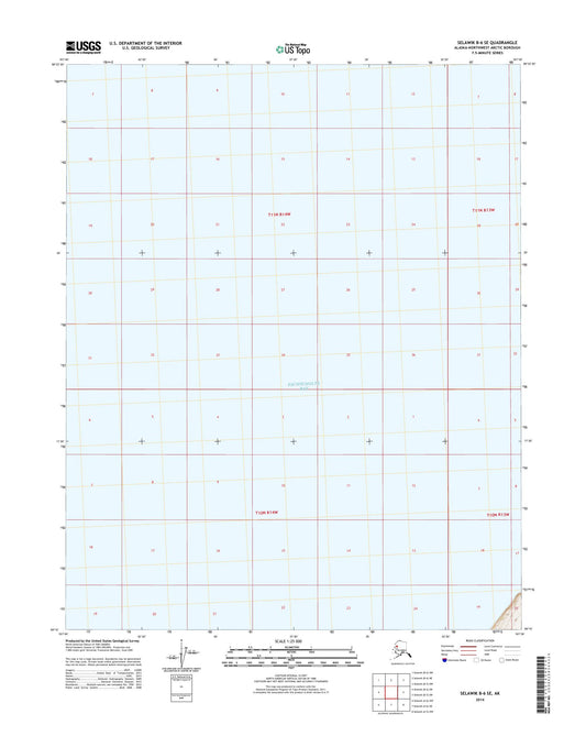 Selawik B-6 SE Alaska US Topo Map Image