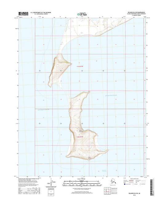 Selawik B-6 SW Alaska US Topo Map Image