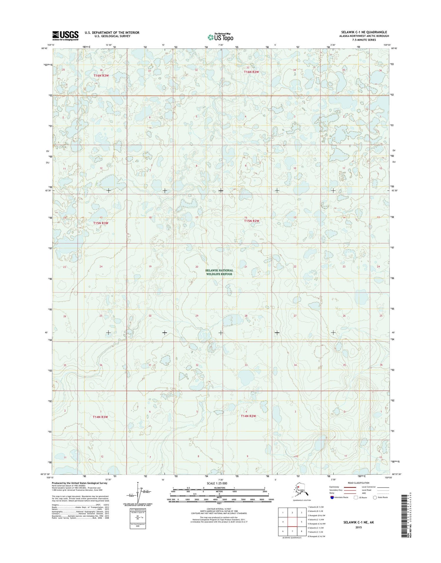 Selawik C-1 NE Alaska US Topo Map Image