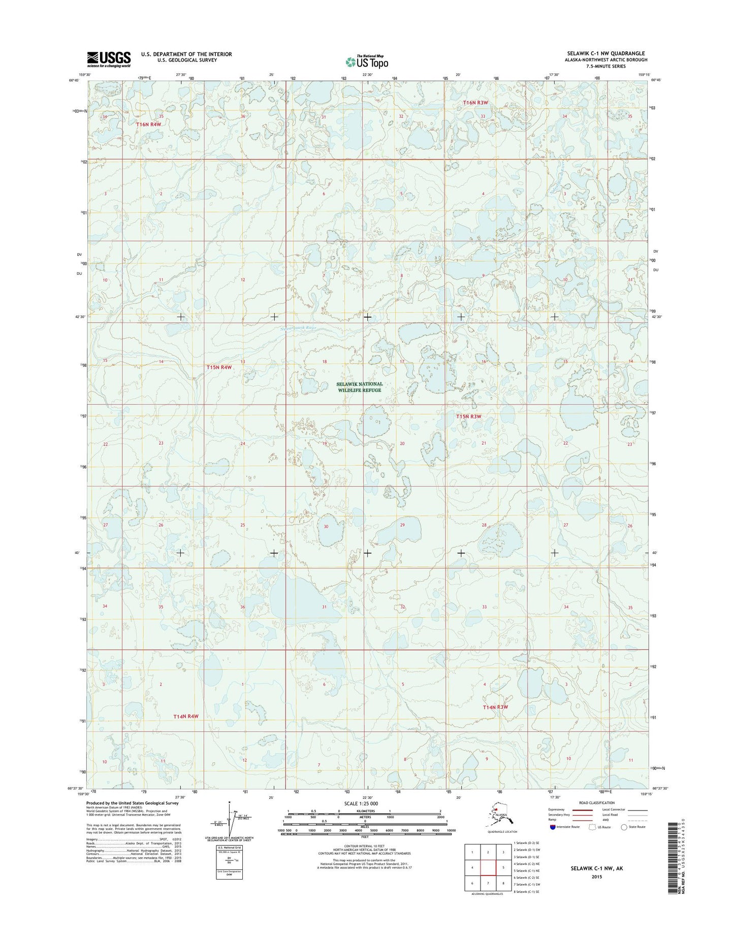 Selawik C-1 NW Alaska US Topo Map Image
