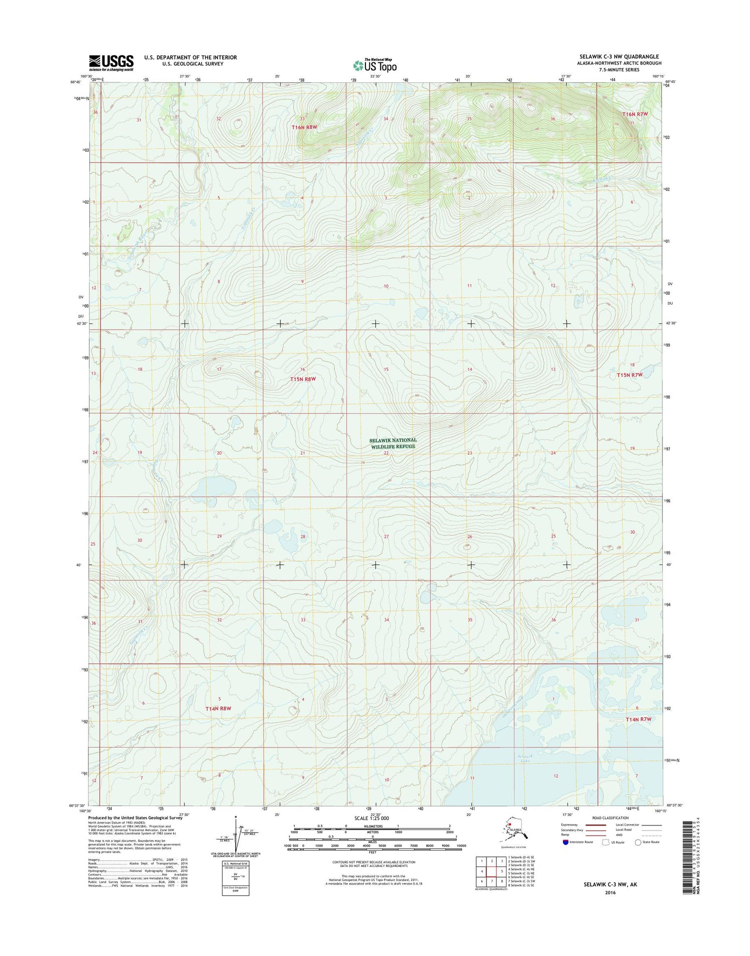 Selawik C-3 NW Alaska US Topo Map Image