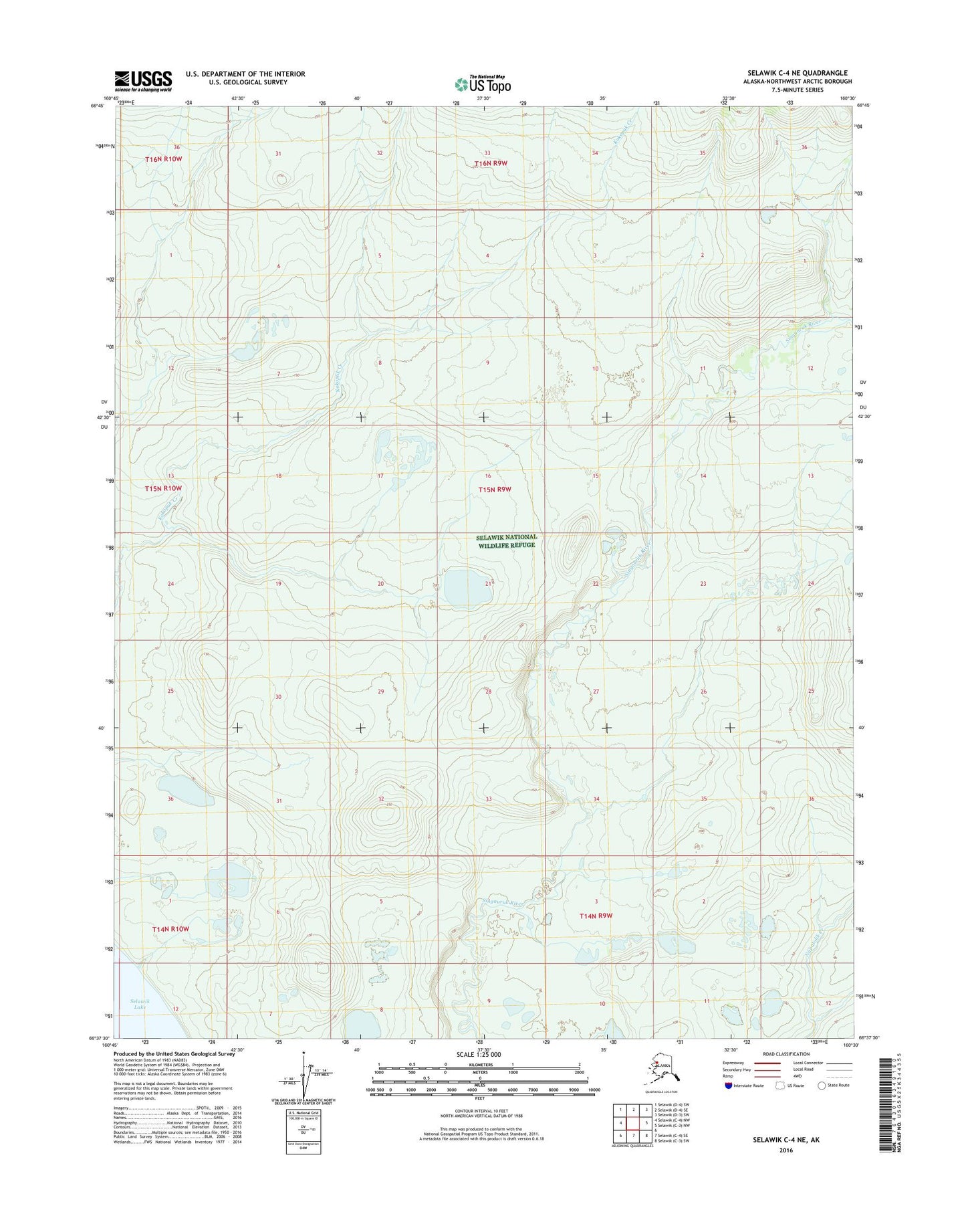 Selawik C-4 NE Alaska US Topo Map Image
