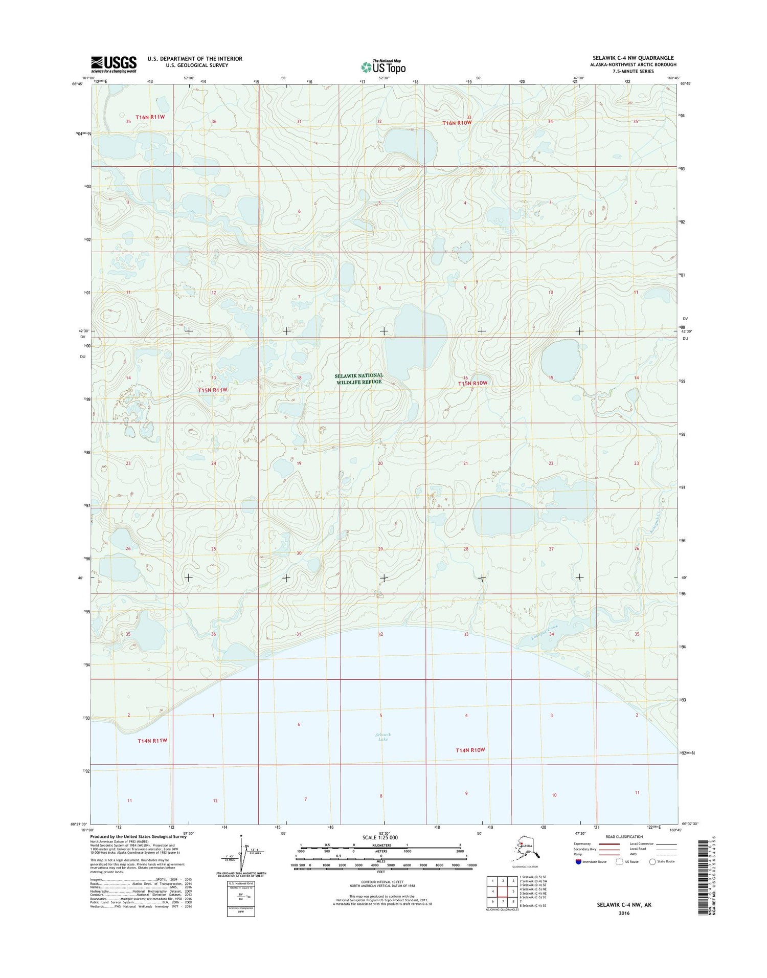 Selawik C-4 NW Alaska US Topo Map Image