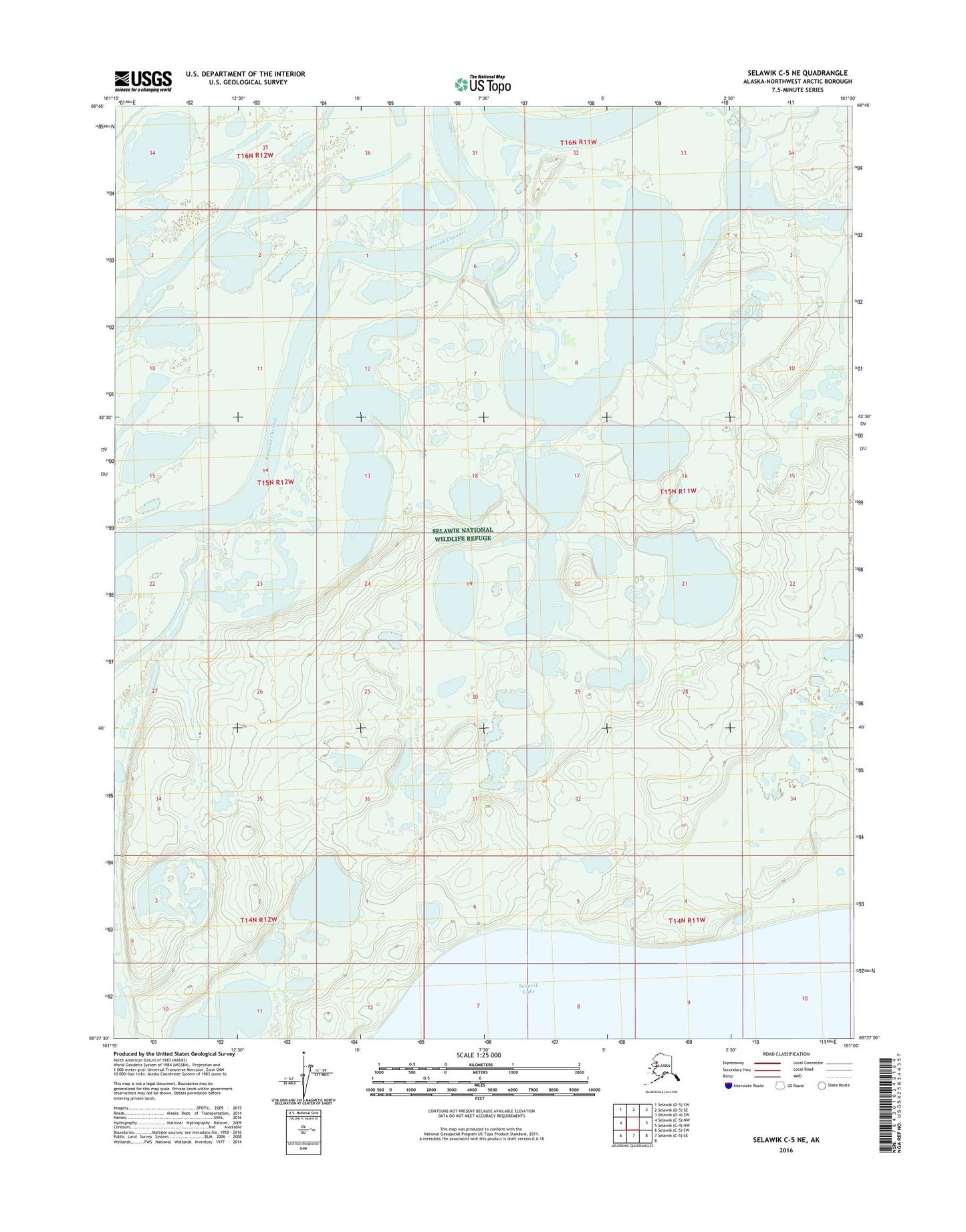 Selawik C-5 NE Alaska US Topo Map Image