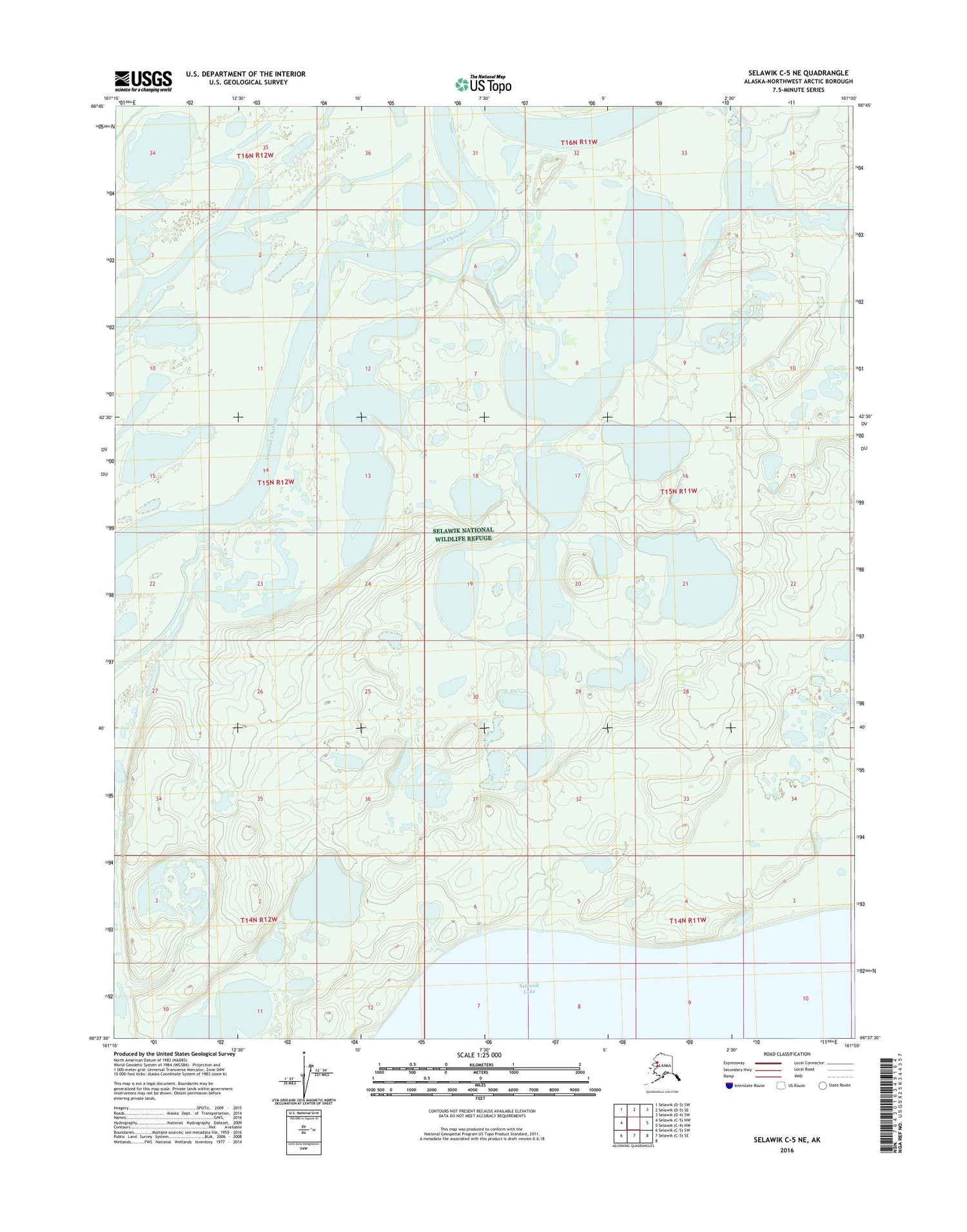 Selawik C-5 NE Alaska US Topo Map Image