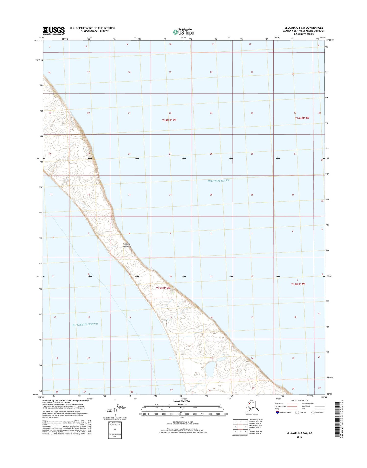 Selawik C-6 SW Alaska US Topo Map Image