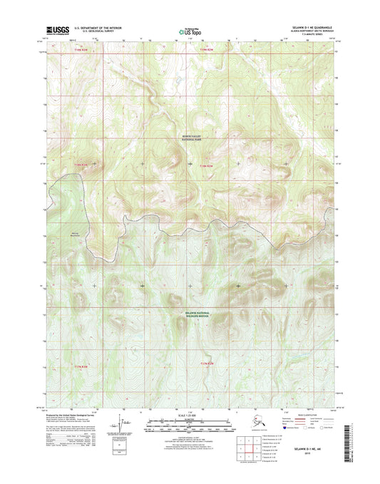 Selawik D-1 NE Alaska US Topo Map Image