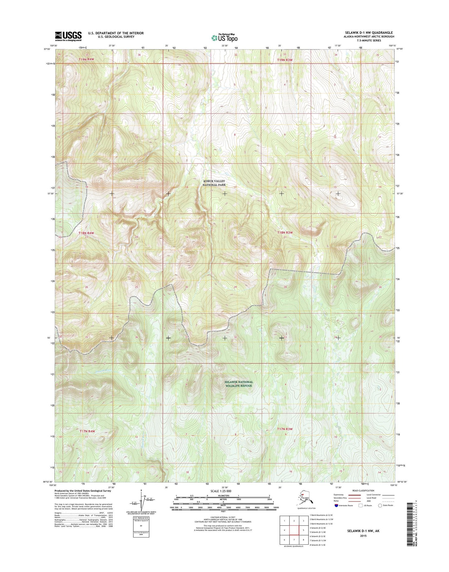 Selawik D-1 NW Alaska US Topo Map Image
