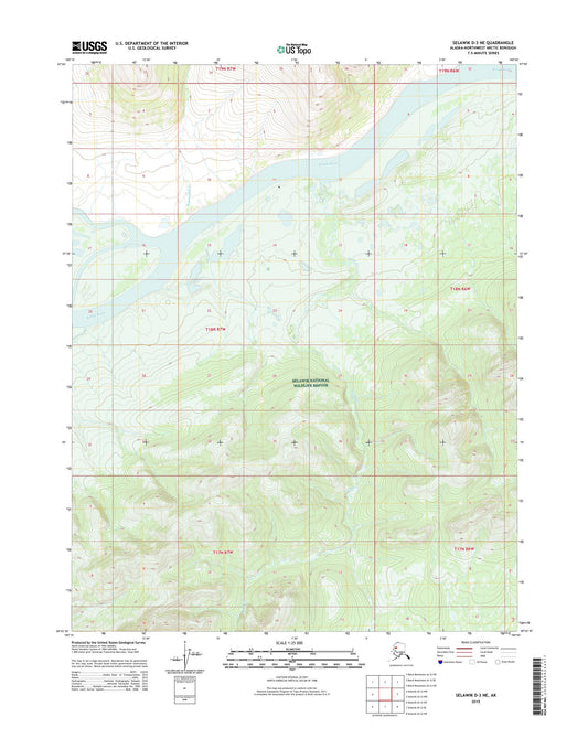 Selawik D-3 NE Alaska US Topo Map Image