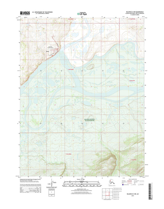 Selawik D-3 NW Alaska US Topo Map Image
