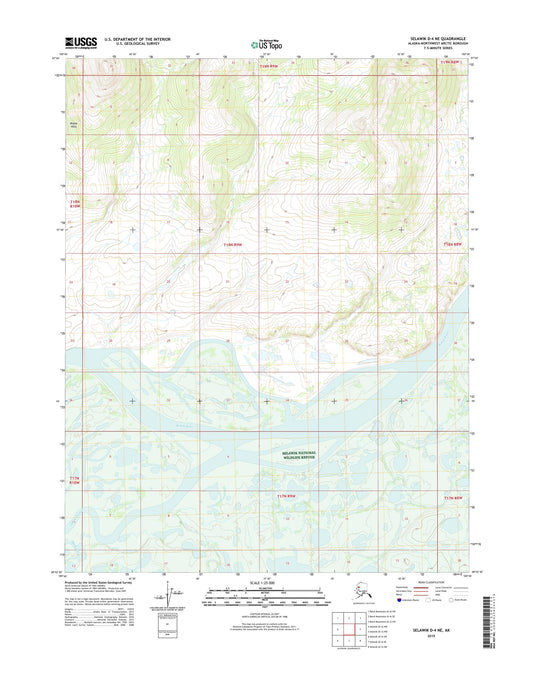 Selawik D-4 NE Alaska US Topo Map Image