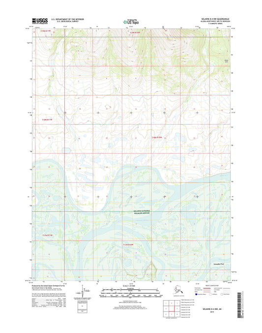 Selawik D-4 NW Alaska US Topo Map Image