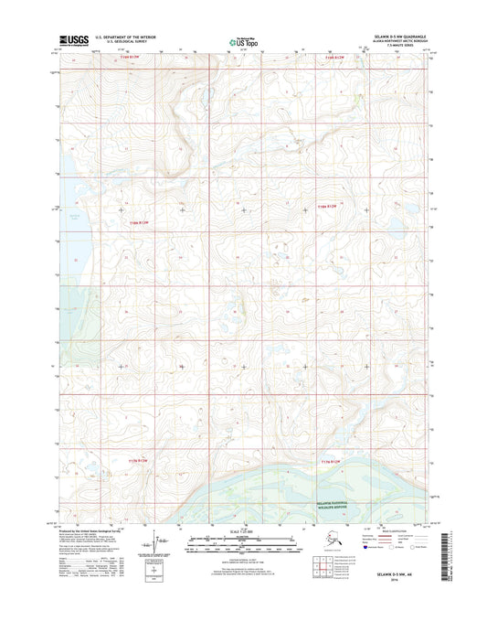 Selawik D-5 NW Alaska US Topo Map Image