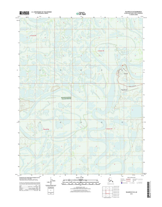 Selawik D-5 SE Alaska US Topo Map Image