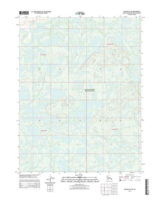 Selawik D-5 SW Alaska US Topo Map Image