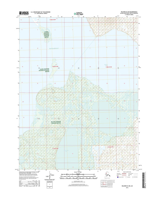 Selawik D-6 NE Alaska US Topo Map Image