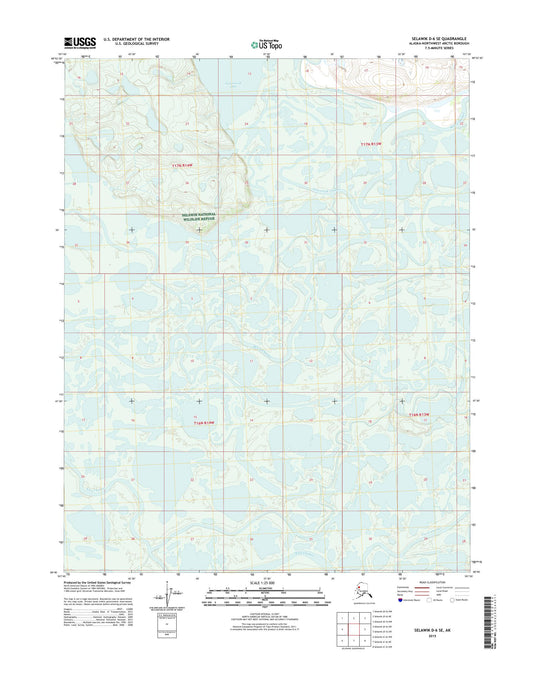 Selawik D-6 SE Alaska US Topo Map Image