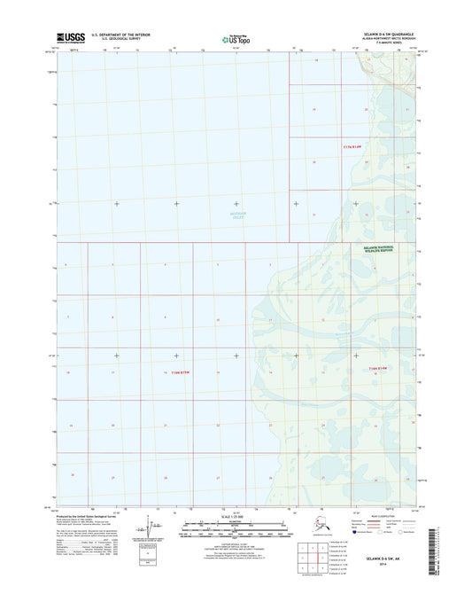Selawik D-6 SW Alaska US Topo Map Image