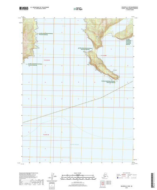 Seldovia A-3 NW Alaska US Topo Map Image