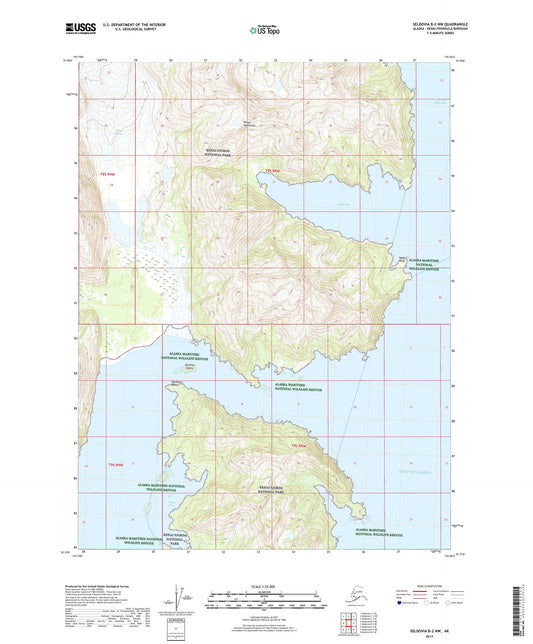 Seldovia B-2 NW Alaska US Topo Map Image