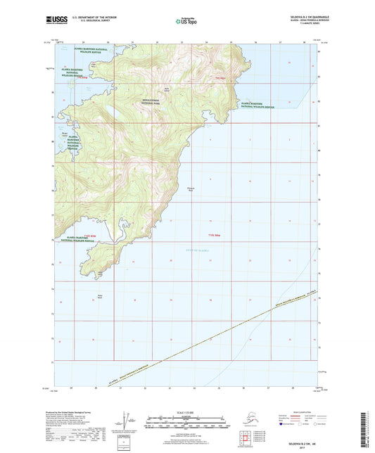 Seldovia B-2 SW Alaska US Topo Map Image