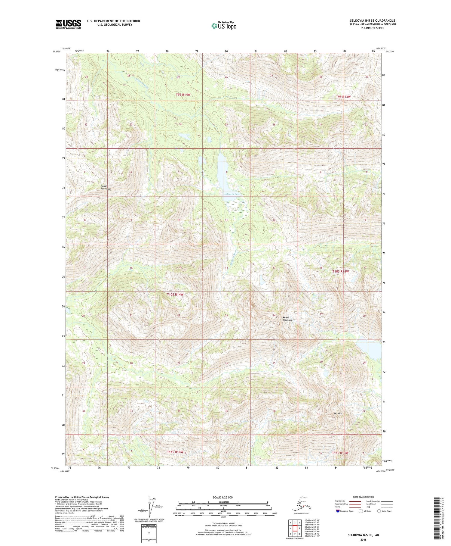 Seldovia B-5 SE Alaska US Topo Map Image