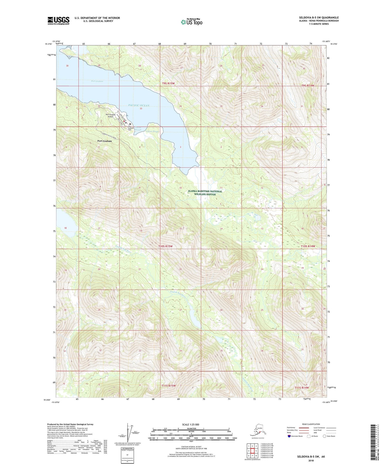 Seldovia B-5 SW Alaska US Topo Map Image