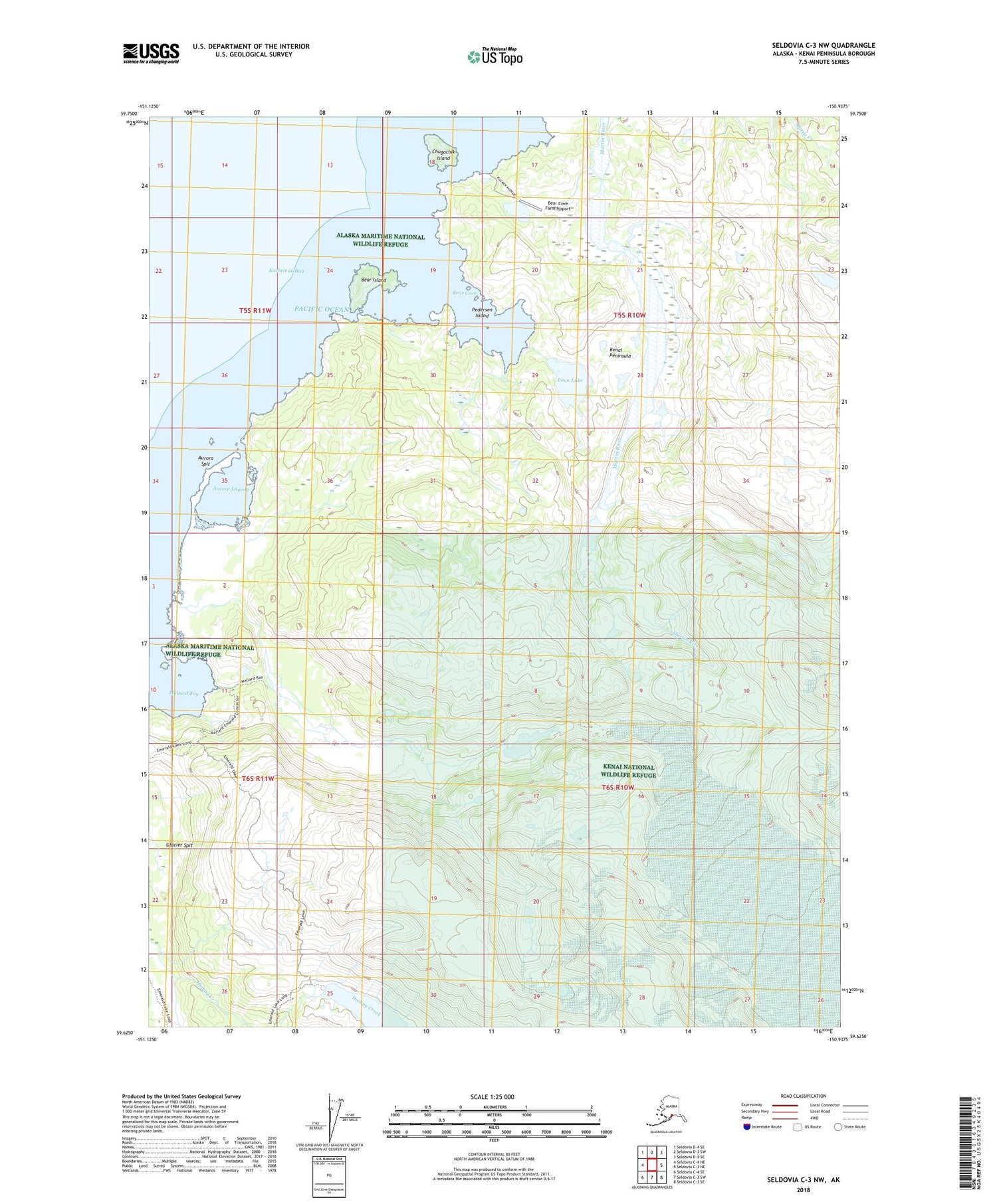 Seldovia C-3 NW Alaska US Topo Map Image