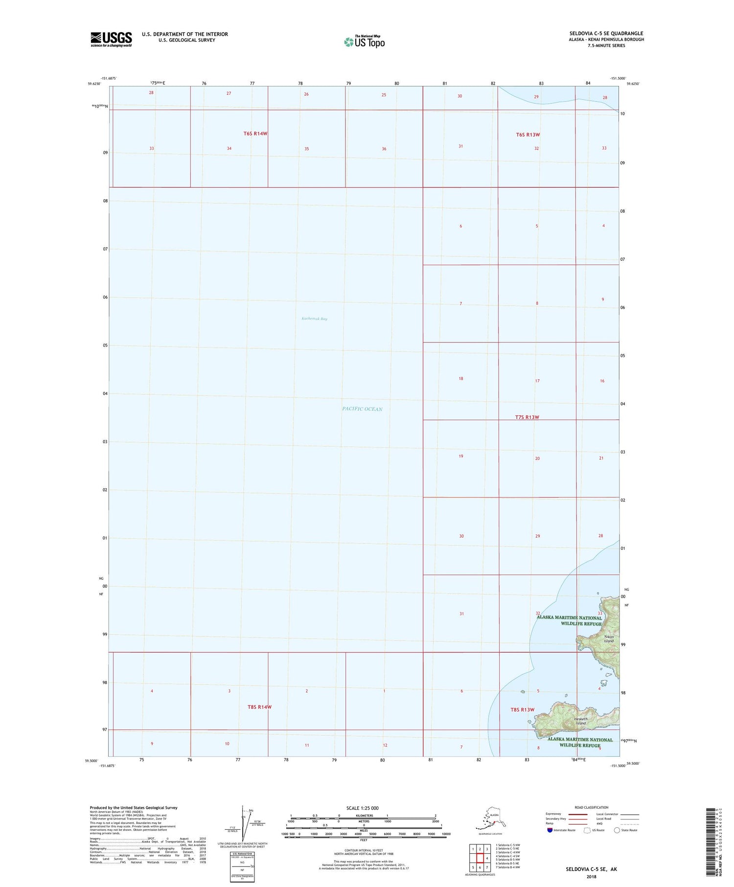 Seldovia C-5 SE Alaska US Topo Map Image