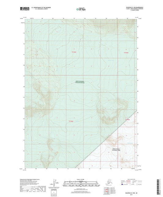 Seldovia D-1 NW Alaska US Topo Map Image