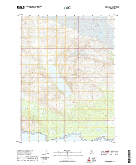 Seldovia D-8 NW Alaska US Topo Map Image