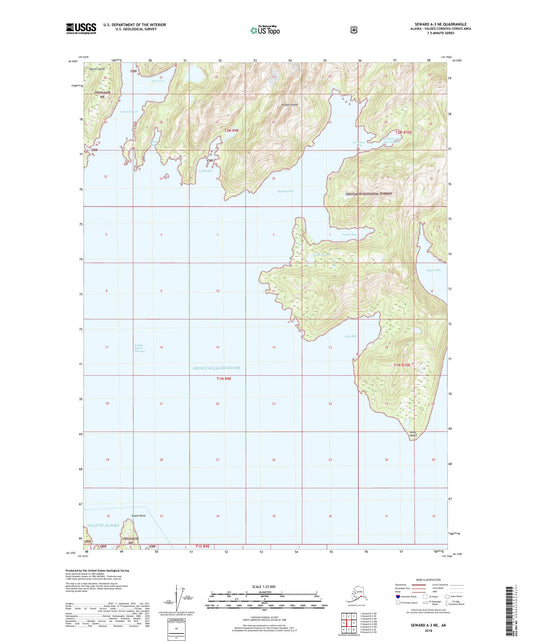 Seward A-3 NE Alaska US Topo Map Image